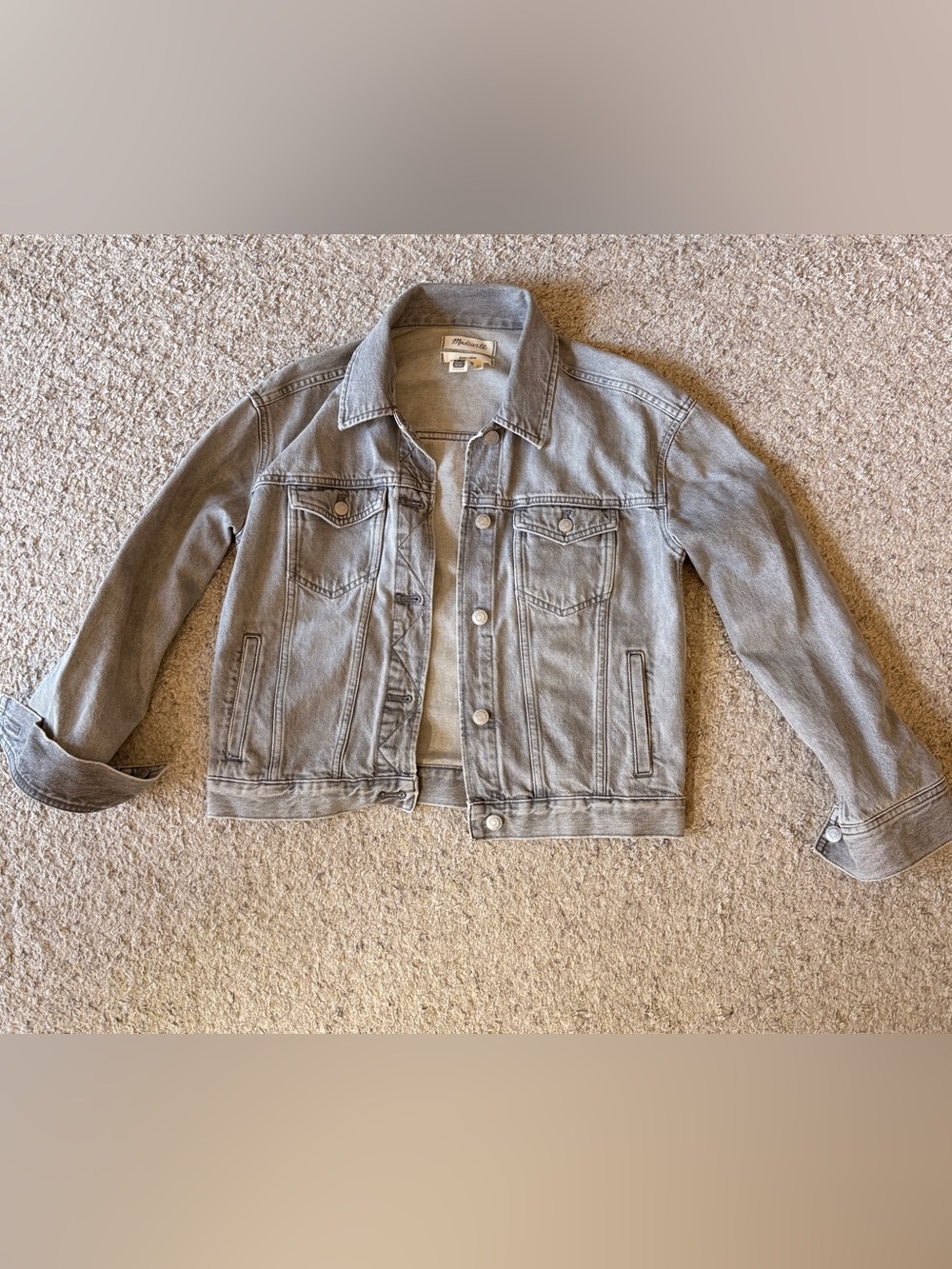 Madewell Light Gray Denim Trucker Jacket
